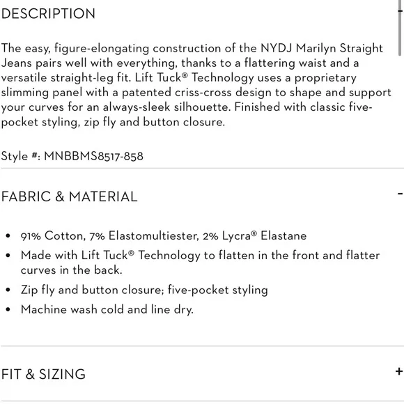 Brand new NYDJ Black Straight-Leg Jeans - Picture 6 of 8